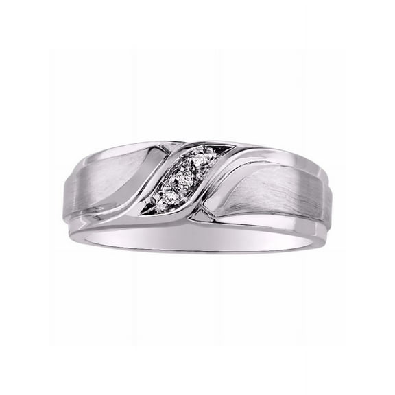 RYLOS Men's Rings 14K White Gold Cabochone Gemstone & Diamond Designer Amethyst Rings For Men Size 8