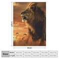 thumbnail image 4 of Fenyluxe Roaring Lion Blanket Animal Print Throw Blanket Super Soft Fuzzy Blanket Thick Warm Blankets for Couch Bed 50x60in, 4 of 6