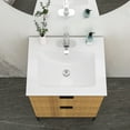 thumbnail image 5 of 24"×19.7"×7.3" White Rectangular Single Vanity Top with 1 Faucet Hole and Overflow, 5 of 10