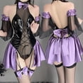thumbnail image 3 of Disfraz de Cosplay de Genshin Impact para mujer, ropa de dormir Sexy de Lolita, body sin espalda, traje de lencería, Mono, 3 of 4