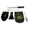 Emergency Camping Compact Tools Kit, Shovel, Axe, Knife, Saw, Bottle Opener, Nail Puller w/ Pouch