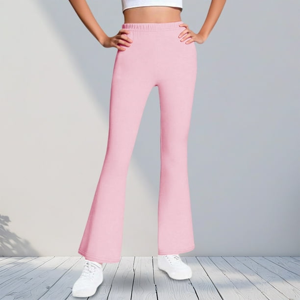 Cowsor Girls Flared Dress Pants – Soft Bell Bottom Uniform Pants for School or Daily Wear