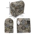 thumbnail image 4 of Floral Stand Mixer Cover, Victorian Damask Baroque Hexagon Rococo Interlocking Abstract Design, Kitchen Appliance Organizer Bag Cover with Pockets, 5 Quarts, Pale Coffee Warm Taupe, by Ambesonne, 4 of 4
