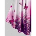 thumbnail image 4 of Talla grande mariposa floral abierta camiseta Rosegal  Camisetas tallas grandes, 4 of 5