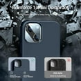 thumbnail image 4 of [5 in 1 for iPhone 13 Mini Case, with 2 Pack Screen Protector + 2 Pack Camera Lens Protector, Liquid Silicone Ultra Slim Shockproof Protective Phone Case 5.4 inch(Storm Blue), 4 of 13