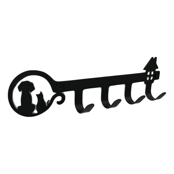 Advancent Porta llaves montado en la pared, compacto y con gran capacidad de carga, para todos los ajustes, tamaño compacto y elegante Almacenamiento y organización del hogar Negro25.5×7×3.5cm