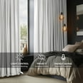 thumbnail image 2 of Half Price Drapes Signature Primary White Velvet Blackout Curtains For Bedrooms (1 Panel), 50WX 84L, 2 of 11