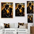 thumbnail image 4 of Designart "Glamour Couple Jazz Age Romance" People Framed Wall Art - Global Black African American Art Hallway Framed Wall Art Decor, 4 of 6
