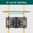onn. Ultraslim Full Motion TV Wall Mount for 50" to 86" TVs, up to 20