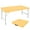 Light Yellow, variant on 4ft Green Portable Folding Table Indoor Outdoor Heavy Duty 135KG Capacity Foldable Camping Picnic Patio Deck Table with Waterproof Top