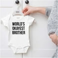 thumbnail image 5 of Worlds Okayest Brother Funny Siblings Bodysuit Jumper Boys Infant Baby Brisco Brands 12M, 5 of 6