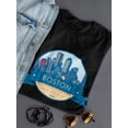 thumbnail image 3 of Skyline Badge Boston City Women Black T-Shirt, Female Medium, 3 of 4