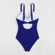 thumbnail image 2 of Trajes de Baño de Corte Alto para las Mujeres de Verano Color Sólido Traje de Baño de Correa sin Espalda, Nylon Spandex con Cojín de Pecho sin Cables, 2 of 6