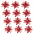 thumbnail image 1 of Fiudx Flores Navideñas, Adornos Brillantes para El Árbol, Coronas Decorativas, Adornos para Cajas de Regalo, Decoración para Interiores y Exteriores, Esencial para Celebraciones Navideñas, Paquete de, 1 of 3