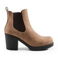 thumbnail image 2 of BURUDANI Women Fall Chunky-Heel Chelsea Ankle Booties Slip-On Elastic High-Heeled Boots, 2 of 3