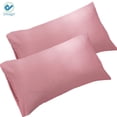 thumbnail image 2 of Deago Set of 2 Ultra Soft Microfiber Bed Pillow Case Pillow Covers with Envelope Closure - King Size/Pink, 2 of 8