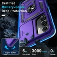 thumbnail image 2 of KOMI Compatible with Samsung Galaxy A16 5G Case Built in Slide Camera Lens Cover+Screen Protector+Finger Ring Holder Kickstand,Heavy Duty Shockproof Full Body Phone Cover,2025 Purple, 2 of 5