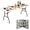 White, variant on Dkelincs 34" Square Plastic Folding Card Table Portable Dining Table with Carrying Handle for Camping, Picnic (Black)