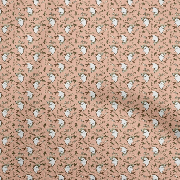 oneOone Polyester Spandex Peach Fabric Beach Quilting Supplies Print Sewing Fabric By The Yard 56 Inch Wide
