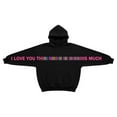 thumbnail image 6 of XIAONU Women's "I Love You This Much" Graphic Hoodie Oversized Pullover Hoodie with Quote Print Casual Comfortable Hooded Sweatshirt with Pocket, 6 of 6