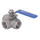 thumbnail image 4 of Válvula De Bola, Válvula De Bola De 3 Vías, Accionamiento Manual Tipo T Hembra De Acero Inoxidable 304 De 1 Pulgada Para Agua, Petróleo Y Gas, 4 of 14