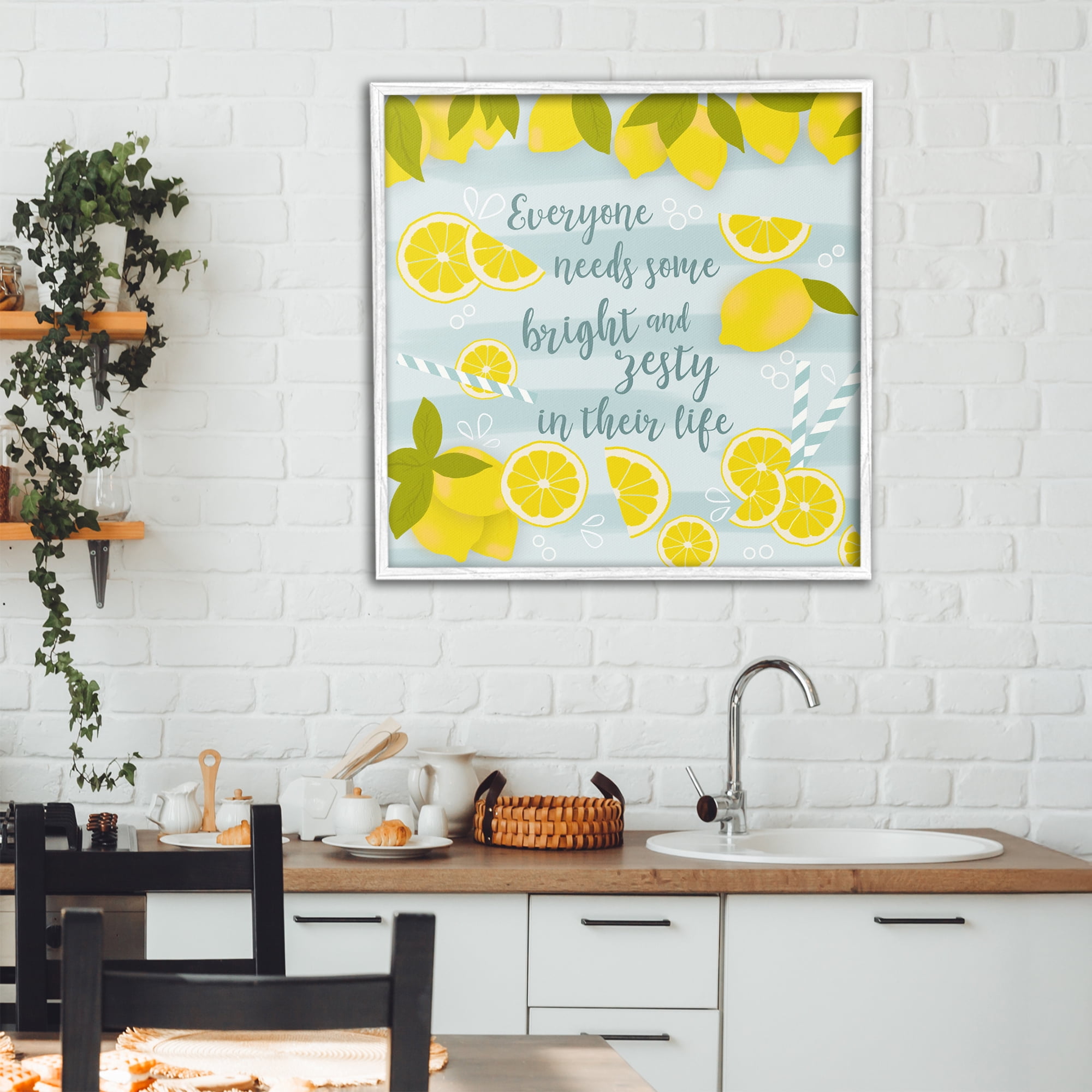Stupell Industries Everyone Needs Bright & Zesty White Framed Giclee Art, design by Anna Quach