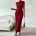 thumbnail image 5 of Lmnyox Bodycon Maxi Dress for Women Sleeveless Mock Neck Long Dress Summer Cocktail Party Club Dress, 5 of 7