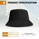 thumbnail image 2 of Sombrero Timberland Black Bucket de sarga de algodón, tamaño pequeño/mediano, 2 of 3