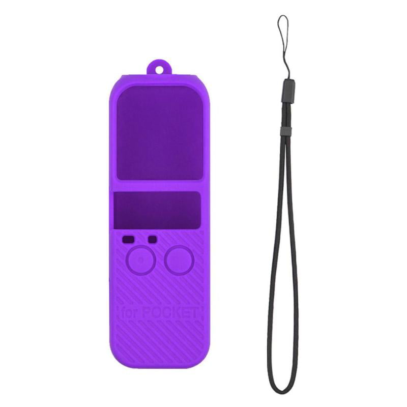 for DJI Osmo Pocket Stabilizer Accessory Kit Soft Skin Protective Case Cover Holder Comfortable Rubber Black & Wrist Strap 25cm
