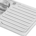 thumbnail image 3 of Stainless Steel Single Bowl Reversible Square Topmount Kitchen Sink for Home Restaurant, 3 of 8