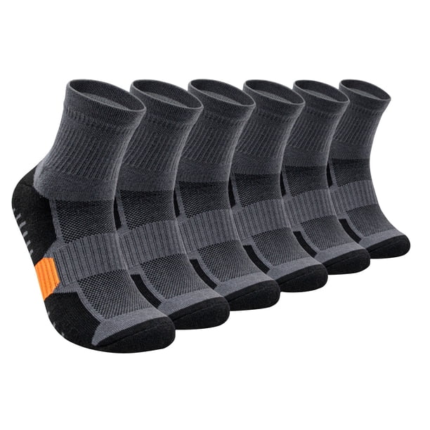 Calcetines de entrenamiento elásticos de tubo para hombre, 6 pares, con parte inferior gruesa y lazo