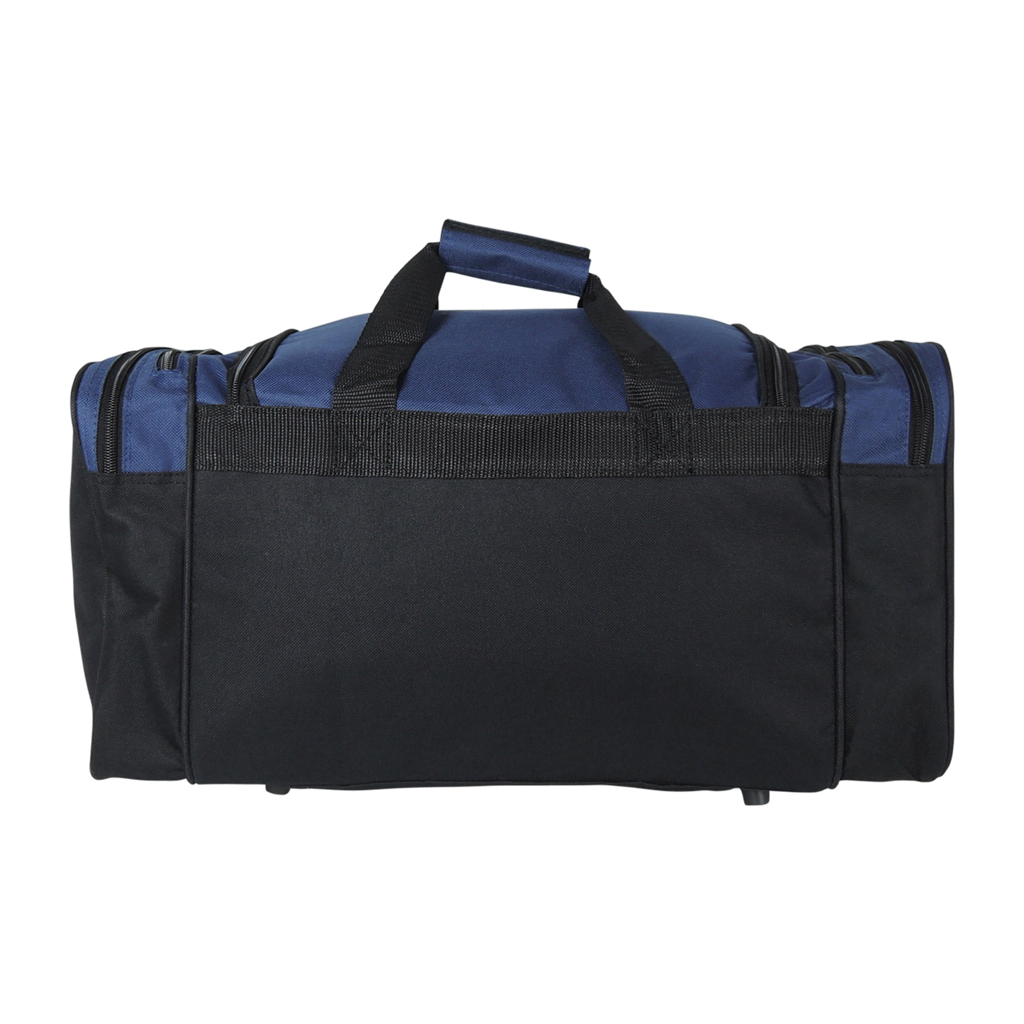DALIX 20" Foldable Travel Duffel Bag with Water Bottle Mesh, Navy Blue
