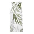 thumbnail image 3 of Sage Green Botanical Spring Summer Dresses for Women Fashion T-shirt Dress Casual Sleeveless Loose Sundress with Pockets, 3 of 5