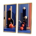 thumbnail image 3 of Designart "Calder's Tribute Geometric Simplicity" Art Mural Moderne Encadré Ensemble de 2 - Toile Encadrée Bleue Moderne pour Décoration de Salon, 3 of 6