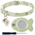 thumbnail image 2 of Cat Collar for Airtag, Anti-Lost GPS Tracking Pet Collar with PU Fish Bell, Adjustable Neck Strap for Small Cats, One Size Fits Most, 2 of 3