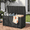 Black, variant on SOLAURA 75 Gallon Outdoor Storage Deck Box Waterproof Resin Patio Storage Box for Outside Cushions, Garden Tools and Pool Toys , Black