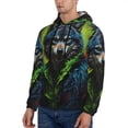 thumbnail image 3 of Pofeuu Realistic Style Wolf Warrior Print Mens Casual Hooded Collar Drawstring Hoodies Pullover Sweatshirts Casual Long Sleeve Shirts-XX-Large, 3 of 7