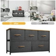 thumbnail image 5 of SDSDSDLED 8 Drawer Wide Dresser Organizer, Cool Grey Fabric, Black Metal Frame, Storage Unit, 5 of 5