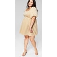 thumbnail image 2 of Now This Trendy Plus Size Babydoll Dress Camel Brown 0X, 2 of 3