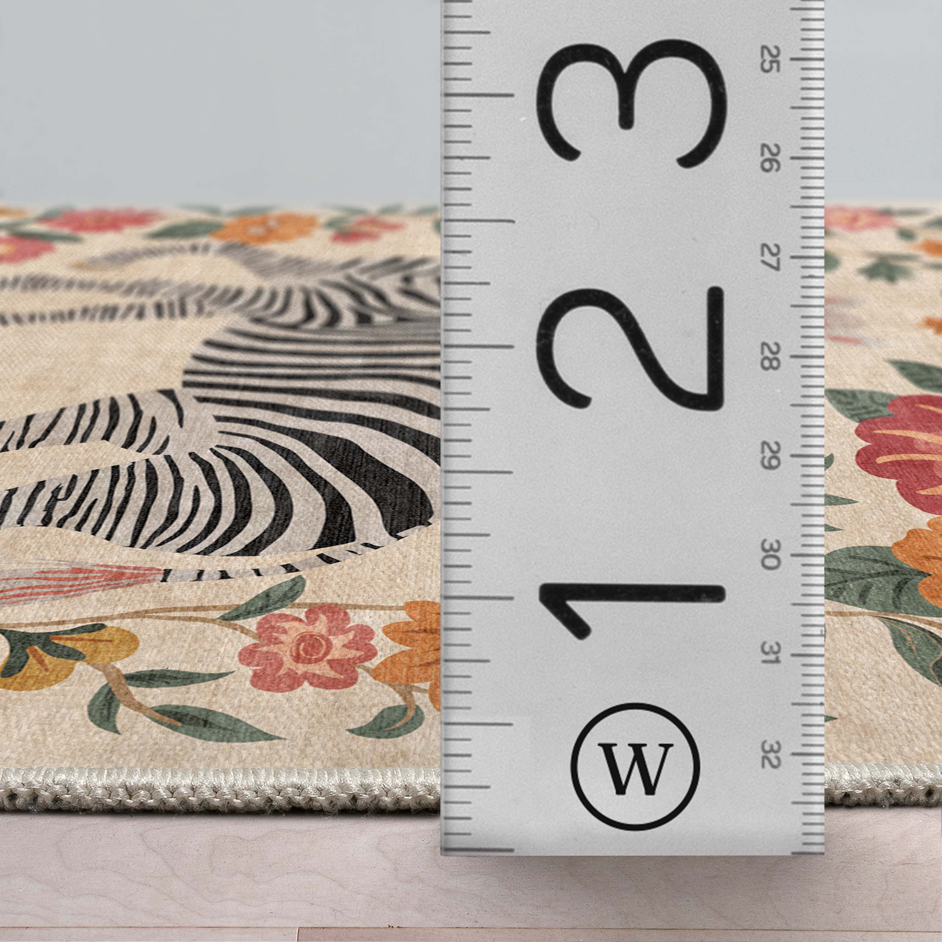 Well Woven Zebra’s Haven 7'10" x 9'10" Rug – Vibrant Multicolor, Stain-Resistant & Easy to Clean