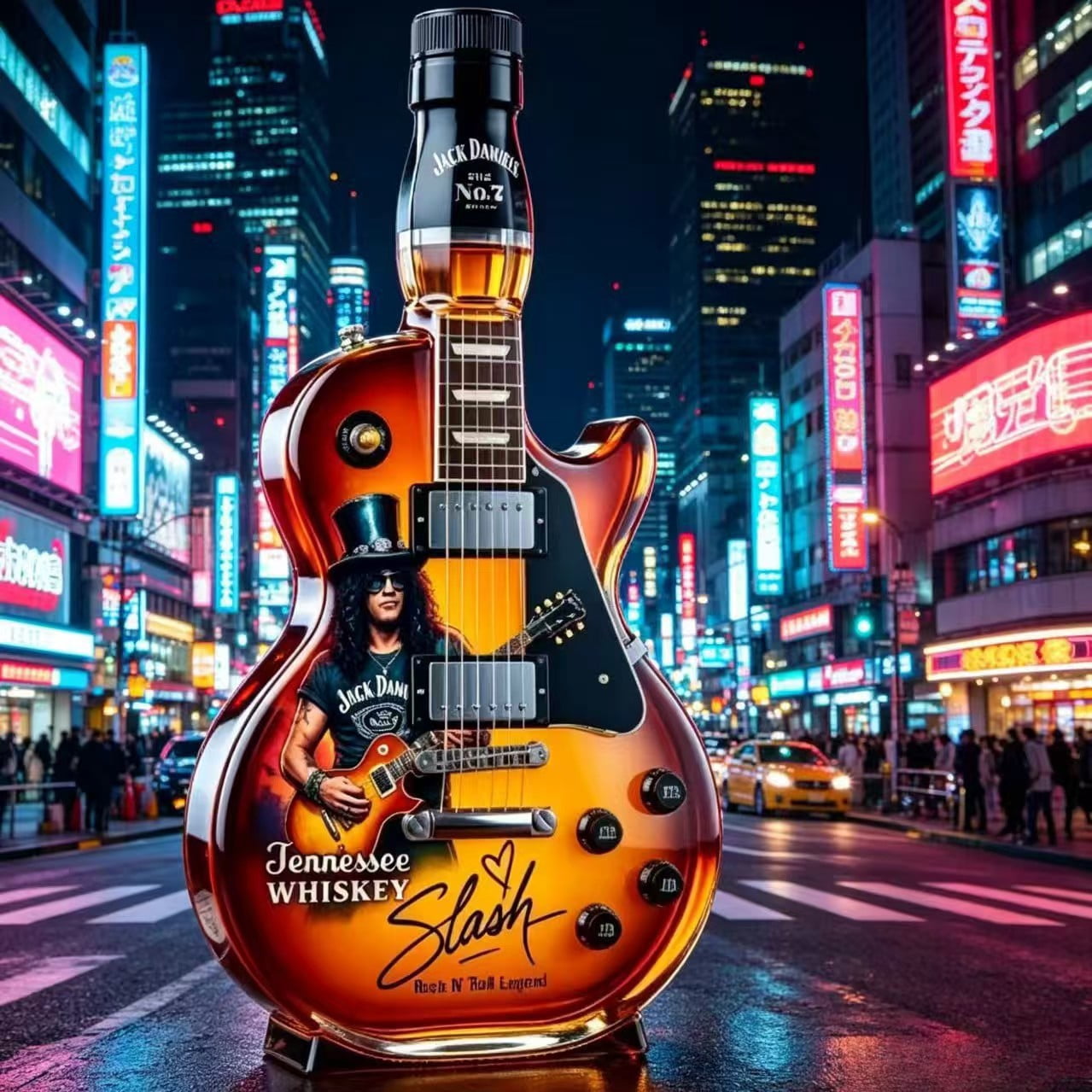 390ml Guitar Shaped Whiskey Decanter 390ml Glass Liquor Bottle Gifts For Music Lovers