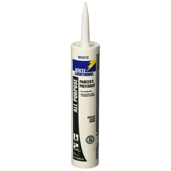 12 Pack of 10 oz White Lightning 30010 Painter's Preferred White Acrylic Latex Caulk