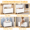 thumbnail image 6 of PAPROOS Kids Toy Box for Boys Girls, Wooden Toy Chest with Storage Bench and Safety-Hinged Lid, Modern Toy Storage Organizer for Playroom, Living Room, Toddler Room, White, 6 of 10