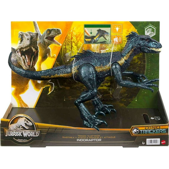 Jurassic World Track N Attack Collectible Kids Indoraptor Action Figures, 7" x 6"