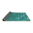 thumbnail image 2 of Ahgly Company Indoor Square Oriental Turquoise Blue Industrial Area Rugs, 6' Square, 2 of 4
