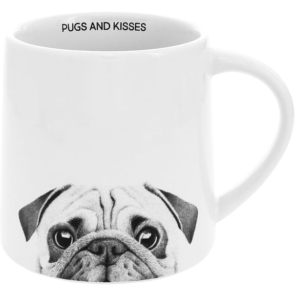 Pavilion Gift Company - Pugs & Kisses - 17 oz Mug