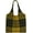 Macleod Tartan Yellow Black Plaid, variant on Canvas Tote Bags Multipurpose Reusable Shoulder Bags with Large Capacity, Ideal for Shopping, Grocery,