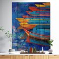 thumbnail image 2 of Design Art - Boats and Jetty at Pier in Oil Painting, 2 of 5