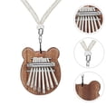thumbnail image 4 of Miangastore 1 Set Thumb Piano Eight Keys Kalimba Portable Musical Instrument (Brown), 4 of 8