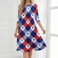 thumbnail image 3 of BOMYJESK Womens Maxi Dress 250th Anniversary USA Flag Floral A-Line Dress Independence Day Art Print 4th Of July 2026 Summer Dresses Casual Party Apparel Navy 3XL, 3 of 6
